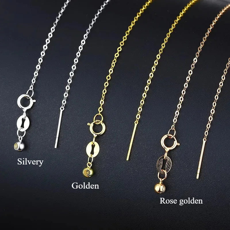 Adjustable Lariat Chain Necklace, Thin Stainless Steel Slide Chain for DIY Pendant Making, Multi-Color Available
