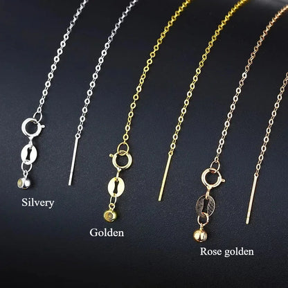 Adjustable Lariat Chain Necklace, Thin Stainless Steel Slide Chain for DIY Pendant Making, Multi-Color Available