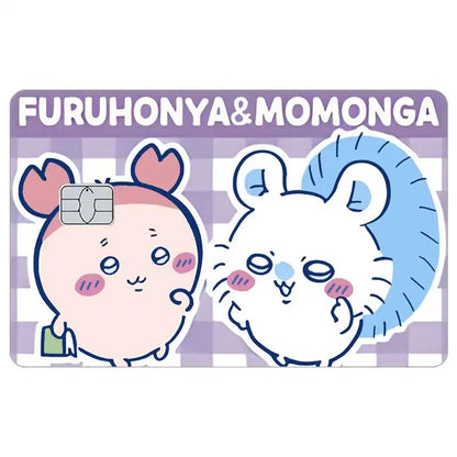 Cartoon Kawaii Chiikawas Credit Card Skin Stickers Cute Matte Sticker for VISA JCB Mastercard and Other IC Card Decorative