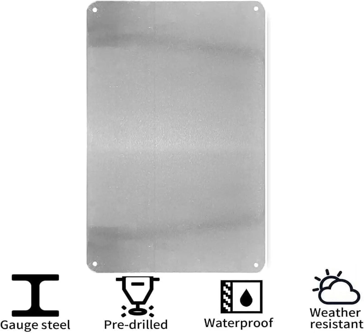 Instant Alert Alarm Sign - Iron Wall Decor, , Red with White Icons, Anti-Intrusion Vision, Anti-Inhibitors, 24/7 Protection, 