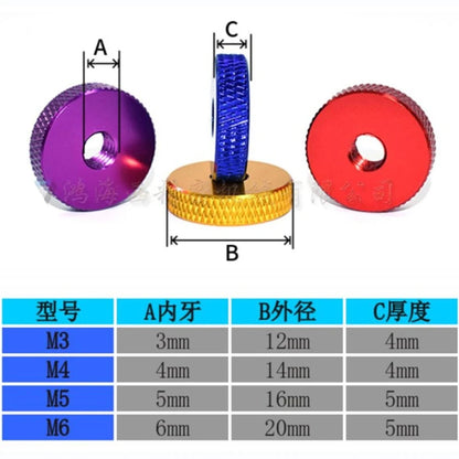 10/5pcs M3 M4 M5 M6 Hand-nut Knurled Aluminum Thumb Nut Aluminum Hand Tighten Nut Nuts