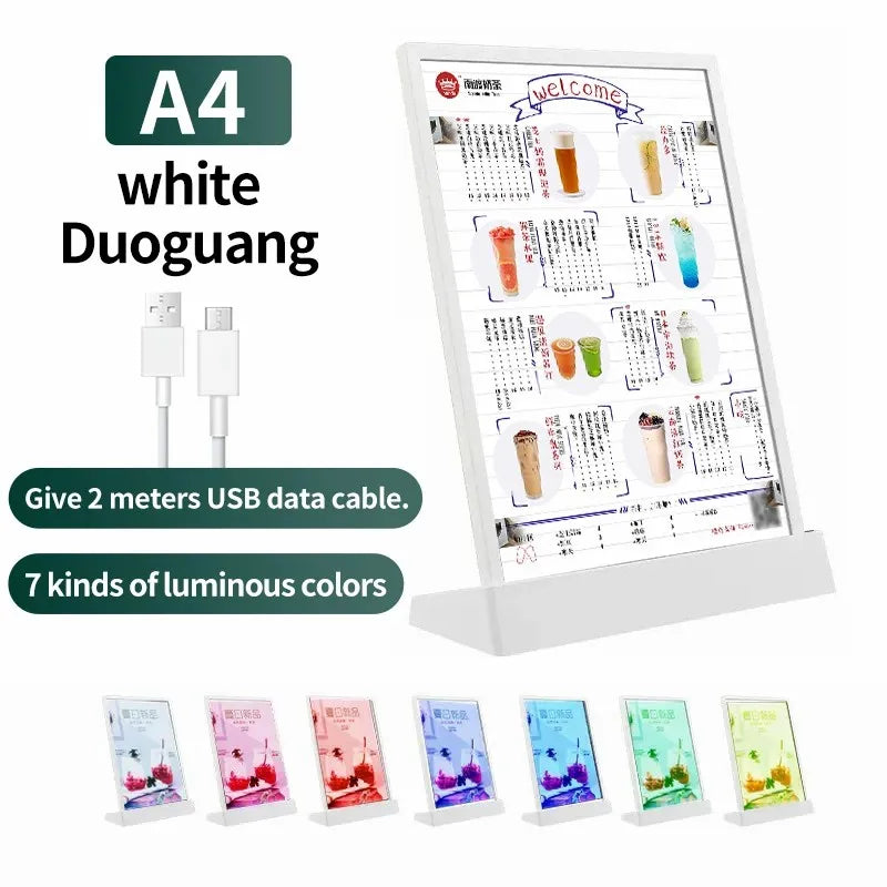 Brand new LED lightbox commercial LED light logo advertising lighting LED poster menu display A4 customization