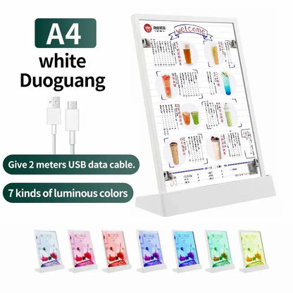 Brand new LED lightbox commercial LED light logo advertising lighting LED poster menu display A4 customization