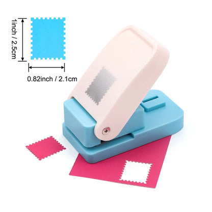 Rectangular Postage Stamp Punches Lever Action Puncher for Paper Crafting Scrapbooking DIY Projects Arts Crafts Supplies Scra