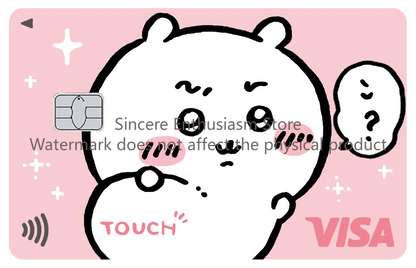 Cartoon Kawaii Chiikawas Credit Card Skin Stickers Cute Matte Sticker for VISA JCB Mastercard and Other IC Card Decorative