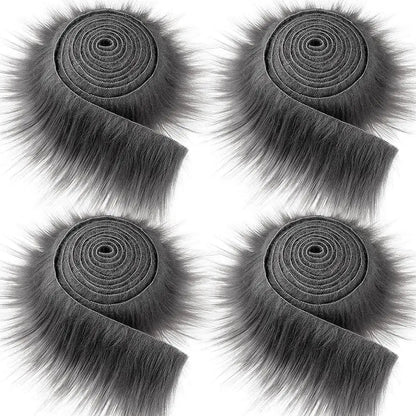 Muiltcolor Long Plush Fur Trim Fabric Roll Stripe Faux Fur Ribbon Tapes Winter Costume Soft DIY Crafts Home Decoration Gift -