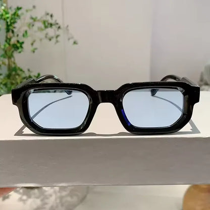 New Men Vintage Rectangle Frame Sunglasses Fashion Retro Sun Glasses Design Glasses UV400 Eyewear Women Goggles