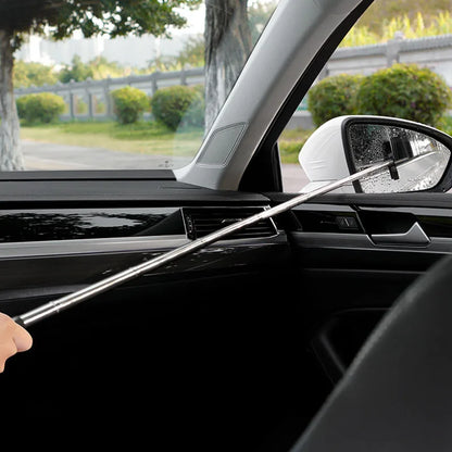 Car Rearview Mirror Wiper Cleaning Tool Auto Glass Mist Cleaner Scraper Car Accessories Handle Telescopic Window Cleaning Bru