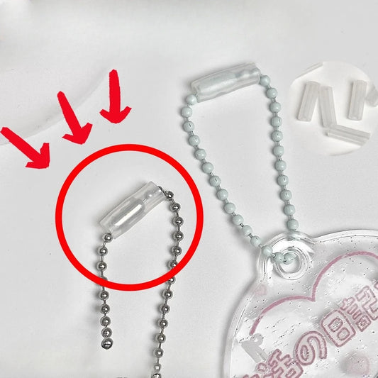 10/20/30/40/50Pcs Bead Chain Anti-lost Cover Pendant Chain Protective Cover Prevent Bag Ornament From Falling Off