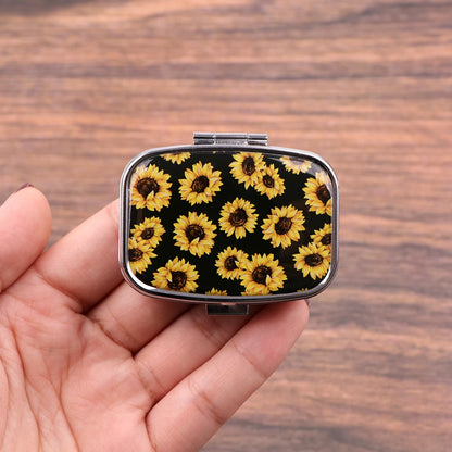 Van Gogh Art Mini Pill Box 2-Compartment Medicine Pill Organizer Household Portable Medicine Storage Box Travel Jwelery Gift 