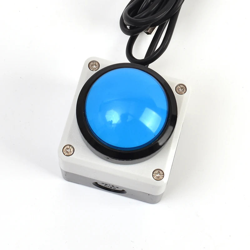 62mm USB Custom Button Remote Control Buzzer Switch Lottery Computer Mouse Shortcut Keyboard - 62mm Blue Button