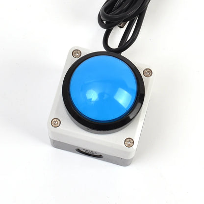 62mm USB Custom Button Remote Control Buzzer Switch Lottery Computer Mouse Shortcut Keyboard - 62mm Blue Button