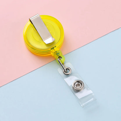 Retractable Steel Cord Pull Reel Keychains Spring Buckle Clasp Wire Rope Key Ring Recoil ID Card Holder Key Chain Multiple To