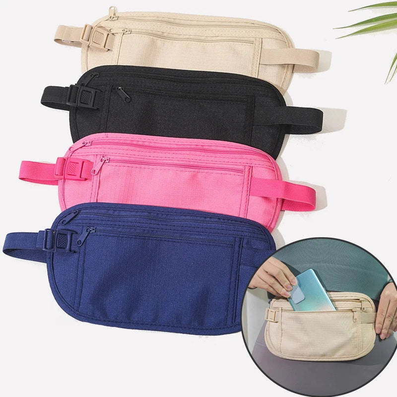 Travel Waist Packs Pouch For Passport Money Hidden Security Wallet Men Women Sport Running Bag Chest Pack Money Fanny Pack