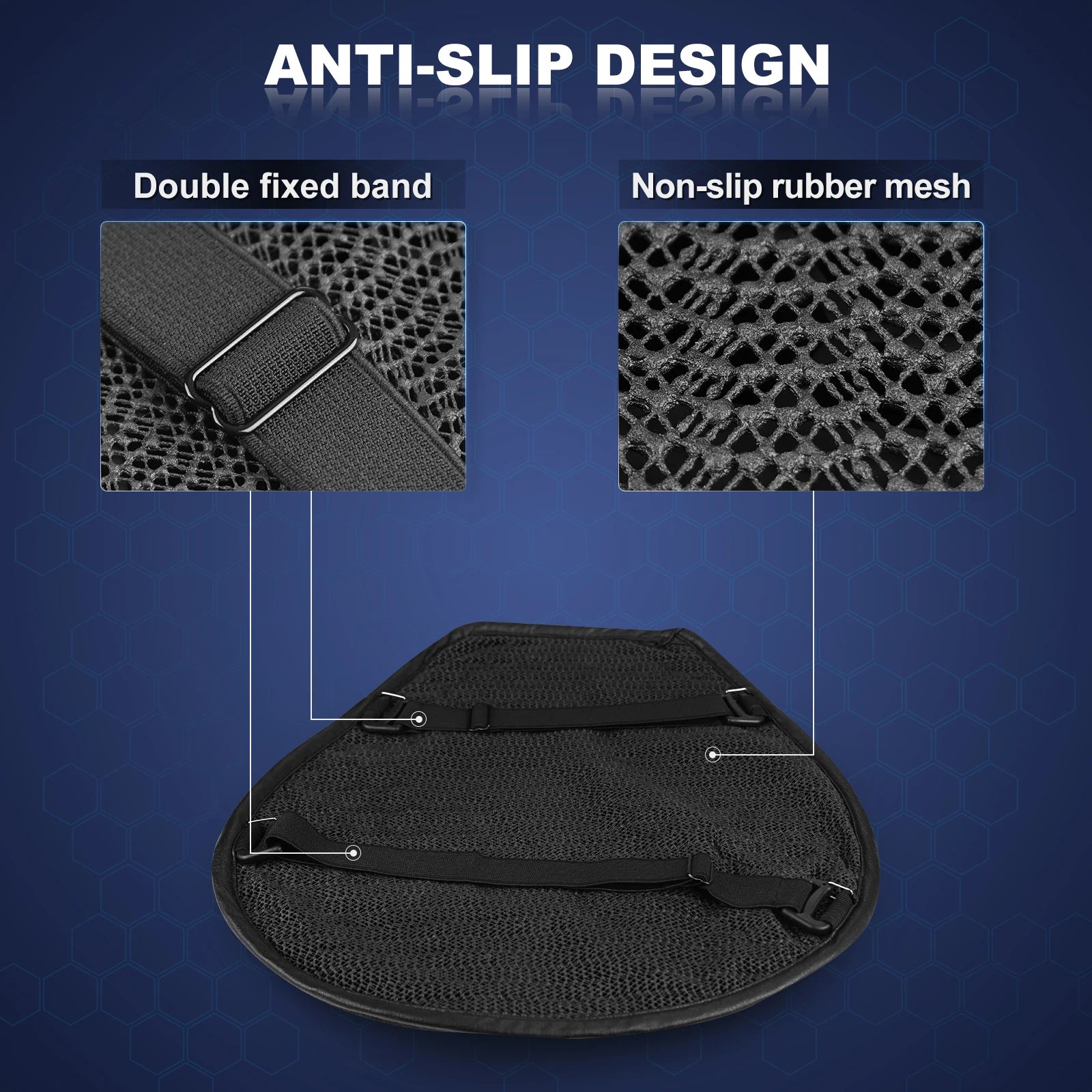 Motorcycle Seat Cushion 3D Honeycomb Anti-slip Motorcycle Gel Seat Cushion Moto Pressure Relief Ride Seat Pad Moto Accessorie