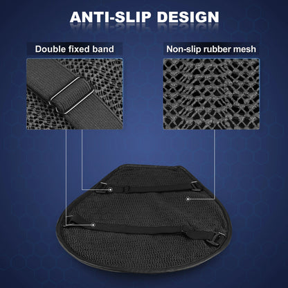 Motorcycle Seat Cushion 3D Honeycomb Anti-slip Motorcycle Gel Seat Cushion Moto Pressure Relief Ride Seat Pad Moto Accessorie