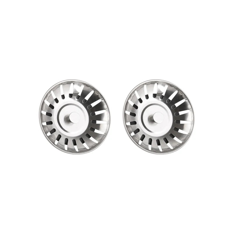2pcs Kitchen Sink Strainer Stopper Waste Plug Sink Filter Filtre Sink Strainer Filter Floor Drain Kitchen Tools - Silver-2pcs