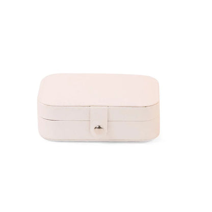 Portable Mini PU Leather Jewelry Box Velvet Lined Travel Case for Ring Earring Necklace Storage Organizer