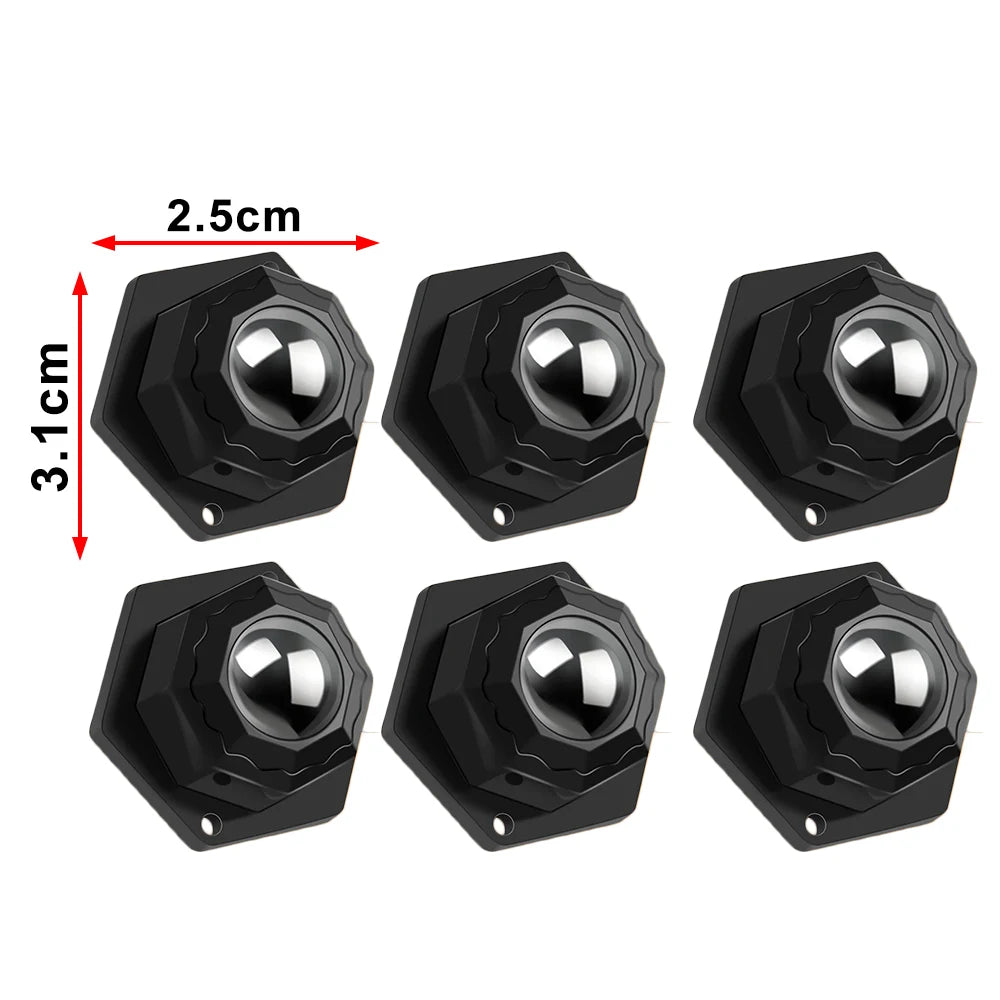 Self Adhesive Universal Caster Wheels Mini Pulley Rotating Wheel for Furniture Storage Box Trash Cabinet Appliance Slider Rol