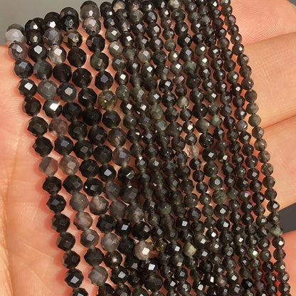Faceted Natural Stone Beads Faceted Amazonite Aquamarine Opal Labradorite Loose Spacer Bead For Jewelry Making 2 3 4mm
