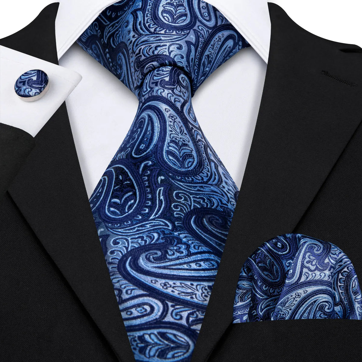 Men Tie Gold Navy Blue Striped Tie Barry.Wang 3.4" Jacquard Party Wedding Woven Fashion Designers Necktie For Men silk Busine