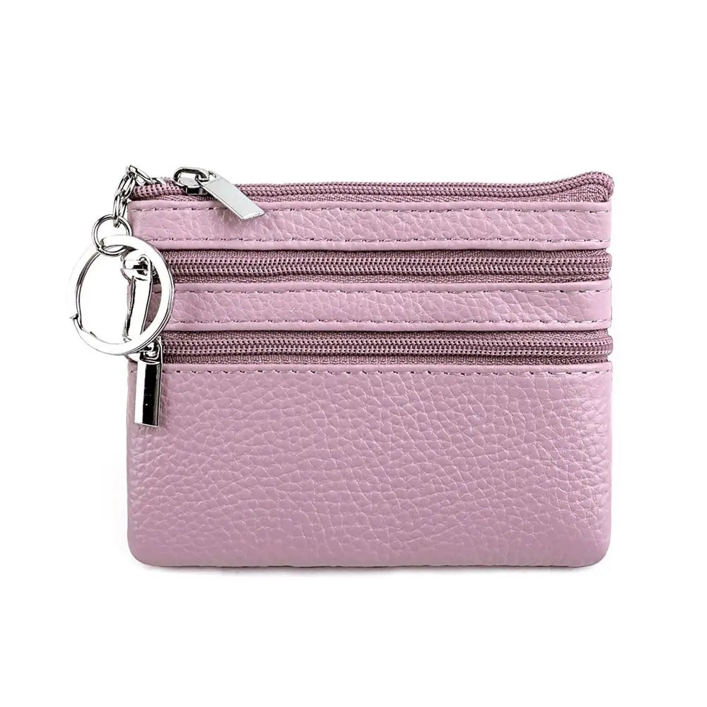 PU Leather Money Coin Purse 2024 New with Key Ring Waterproof Pocket Purse Zipper Wear-resistant Credit Card Holoder Male - l