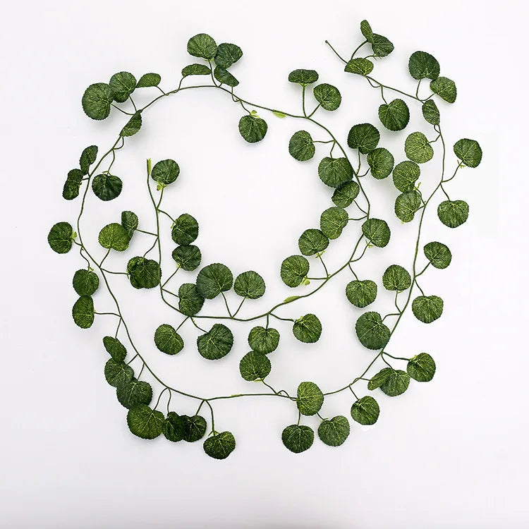 Artificial Plants Home Decor Wall Liana Ivy Decorative Creeper Foliage Fake Vines Greenery Room Decoration Green Leaves - Beg