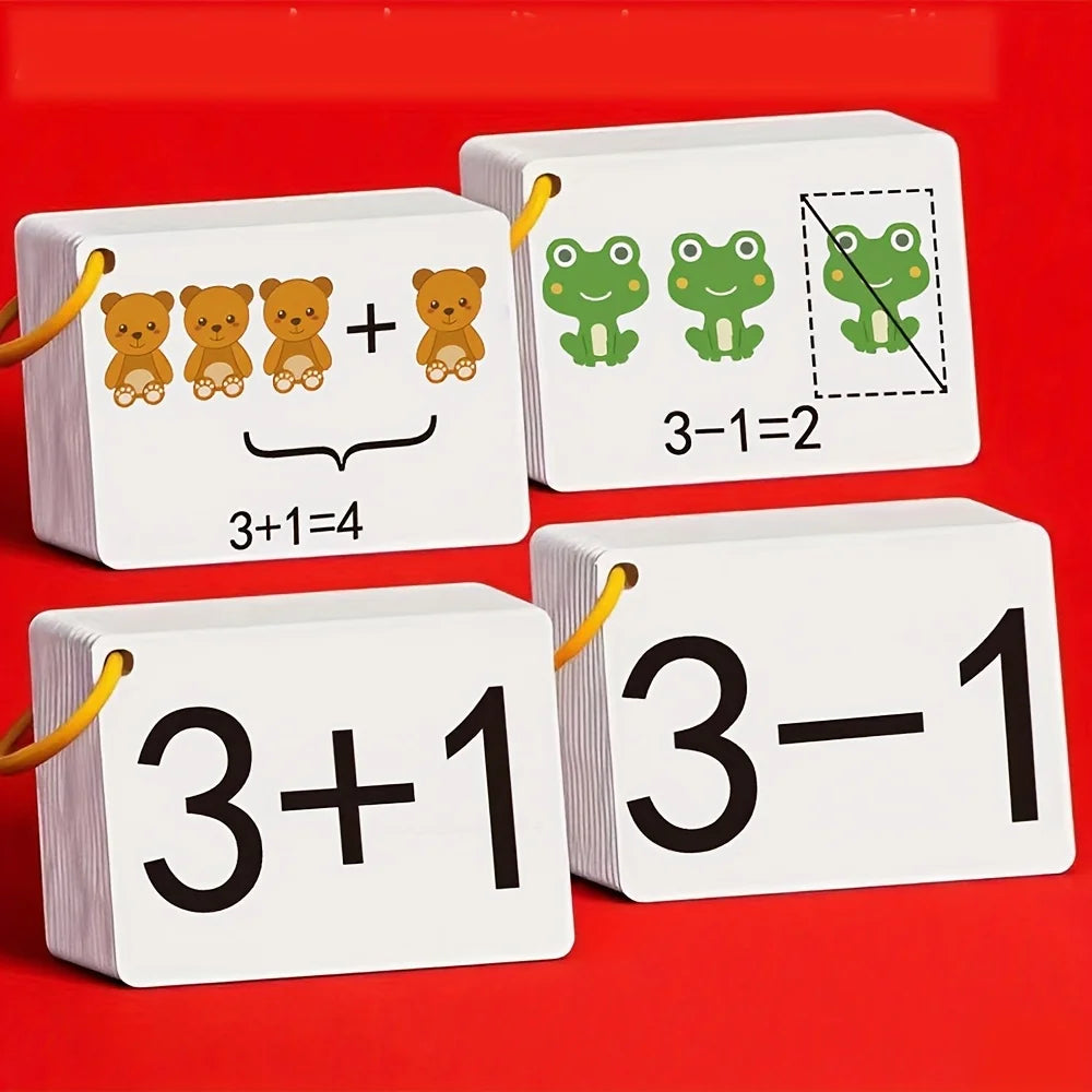 132 Cards with Addition and Subtraction Problems, a Complete Set to Help Young Children Develop Their Arithmetic Skills | Add