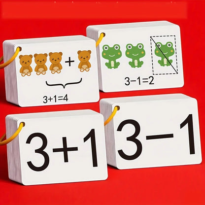 132 Cards with Addition and Subtraction Problems, a Complete Set to Help Young Children Develop Their Arithmetic Skills | Add