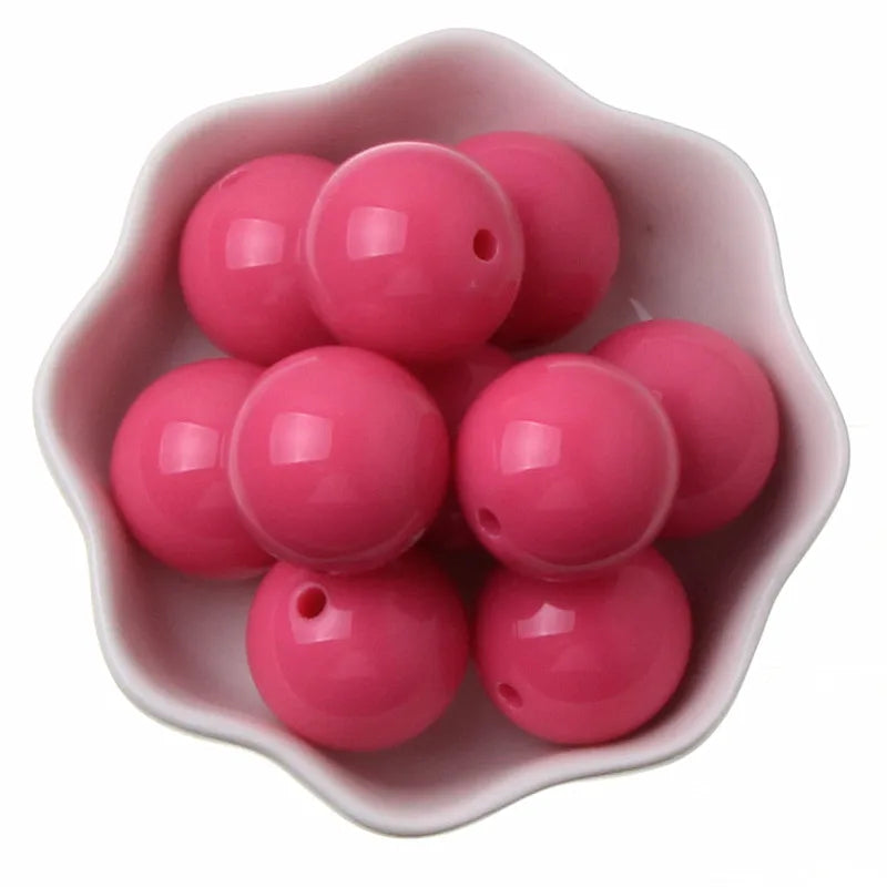 6/8/10/12/14/16/18/20mm Bubblegum Colorful Spacer Beads Round Loose Acrylic Beads For Diy Bracelet Necklace Jewelry Making