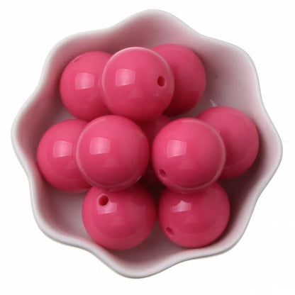 6/8/10/12/14/16/18/20mm Bubblegum Colorful Spacer Beads Round Loose Acrylic Beads For Diy Bracelet Necklace Jewelry Making