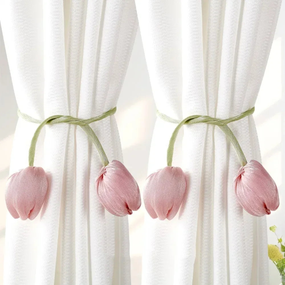Creative Fashion Tulip Curtain Straps Adjustable Elegant Curtain Tieback Beautifully Curtains Tie Rope Homestay