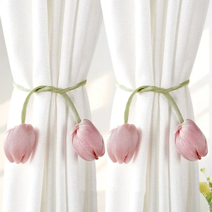 Creative Fashion Tulip Curtain Straps Adjustable Elegant Curtain Tieback Beautifully Curtains Tie Rope Homestay