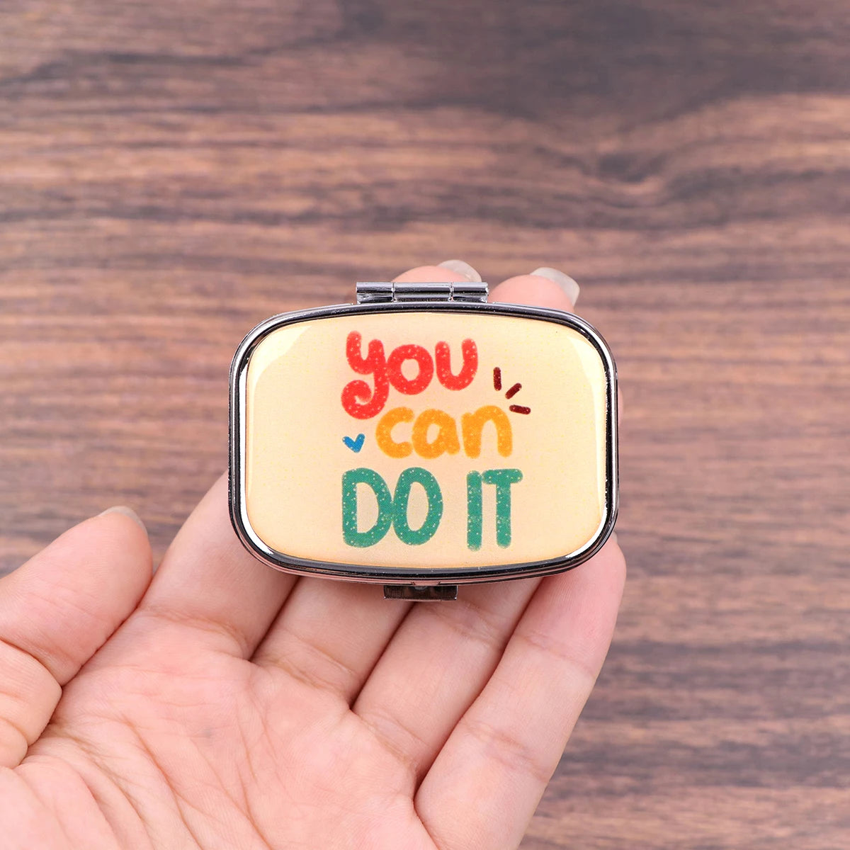 Van Gogh Art Mini Pill Box 2-Compartment Medicine Pill Organizer Household Portable Medicine Storage Box Travel Jwelery Gift