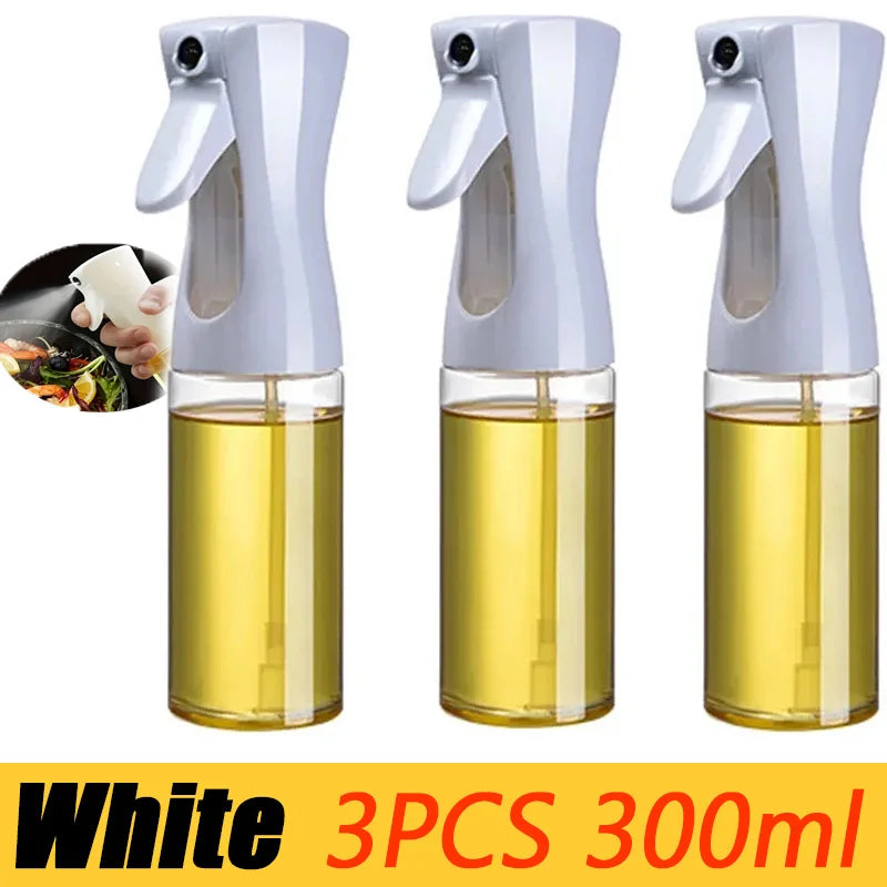 200/300/500mlOil Spray Plastic Household Kitchen Oil Spray Bottle Or Oil Brush Nebulizing Mist Filling Cooking Dual Use BBQ -