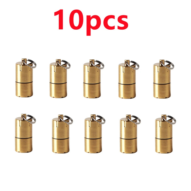 Outdoor Creative Mini Lighter Retro Keychain Pendant Cigar Cigarettes Smoking Accessories Lighters Funny Gadgets - 10 gold