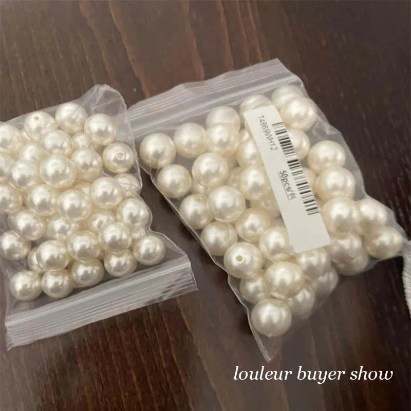 50-1000pcs/Lot Round ABS Imitation Pearl Beads Loose Beads Plastic Acrylic Spacer Bead For Jewelry Making Diy Bracelet Neckla