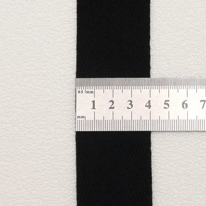 5yards 10/15/20/25/30/40/50mm Cotton Herringbone Webbing Tape Beige/White/Black High Tenacity Twill Binding Ribbon For Garmen