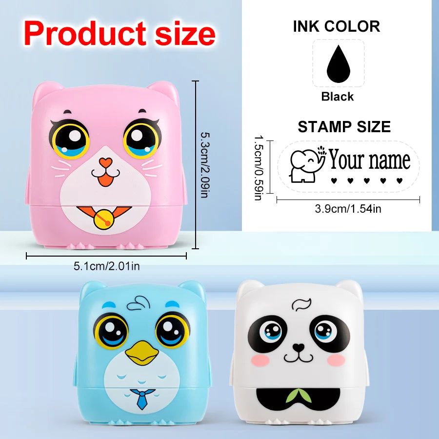 ‌Personalized Custom Name Stamp for Kids - Waterproof Durable School Stamp, Non-Fade Ink,Unique Educational Gift for Students