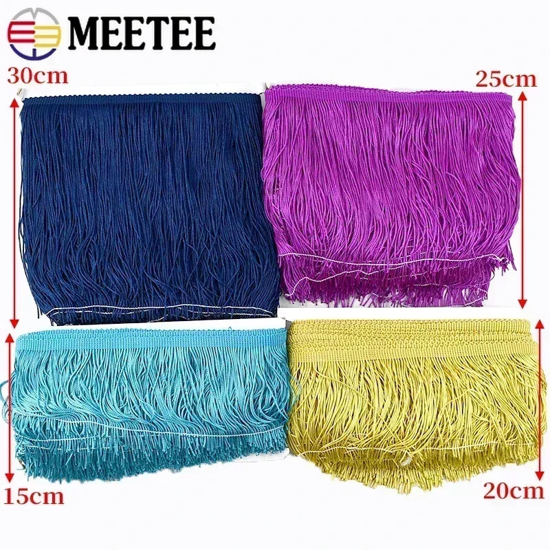 10-30cm Long Tassel Fringes For Sewing Clothes Decorative Ribbons Fringe Fabric Dress Curtain Lace Trims DIY Garment Accessor