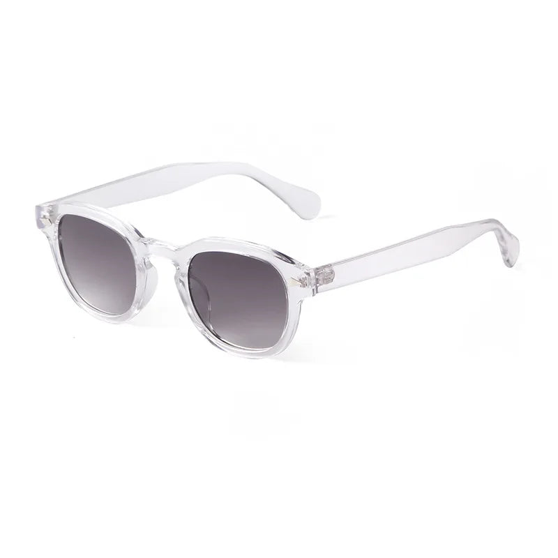 Vintage Fashion Shell Round Sunglasses Women Men 2024 Brand Design Retro Rivet Yellow Blue Lens Square Sun Glasses Female UV4