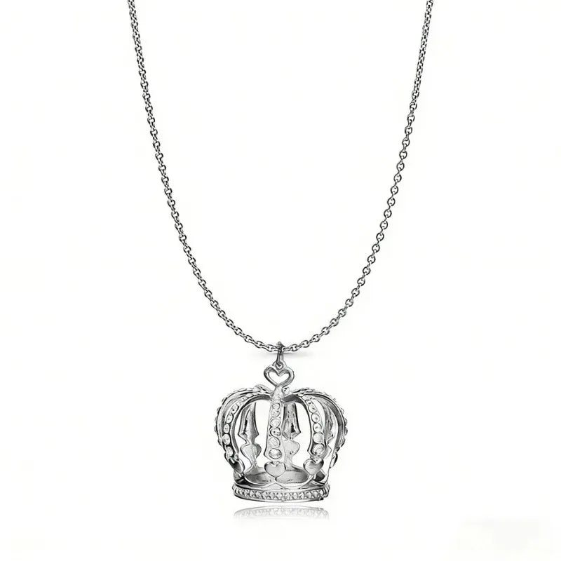 Elegant Crown Pendant Necklace Large Clavicle Chain Sweater Chain Fashion Jewelry Accessory Multiple Colors for Women Girls G