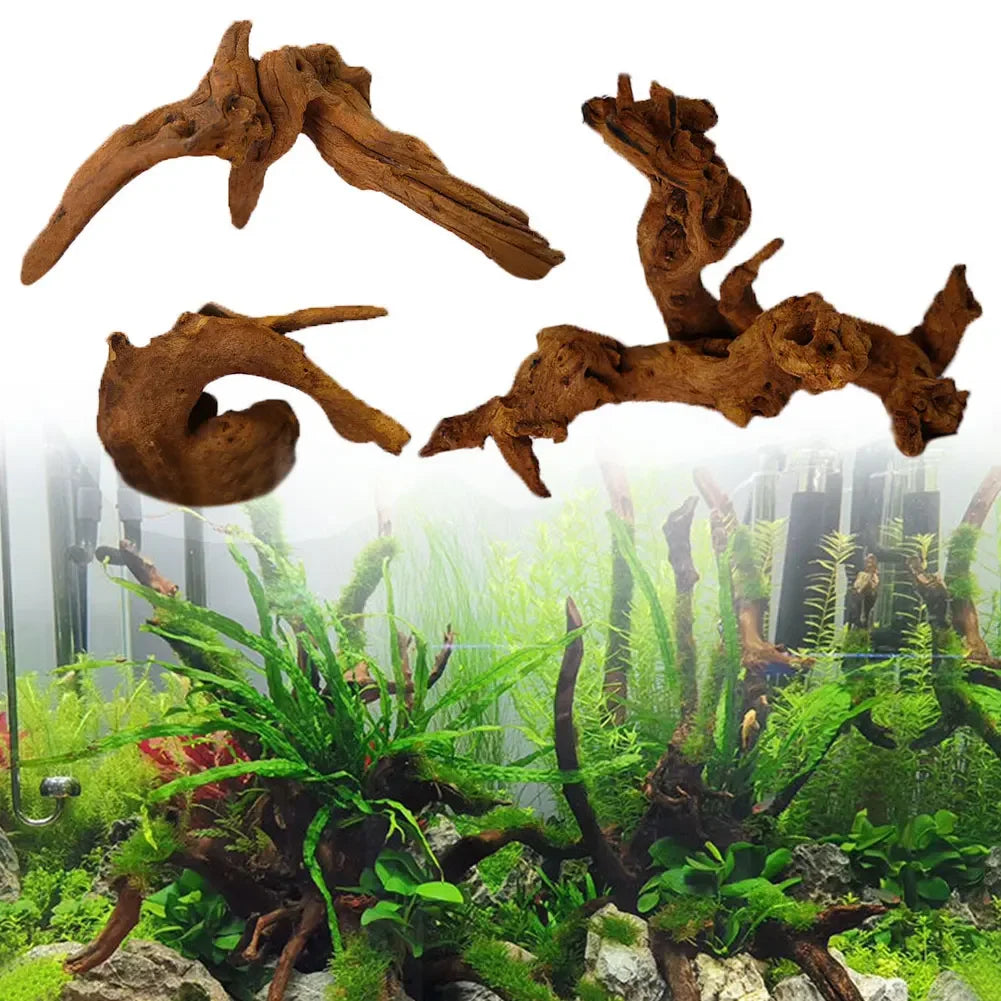 1PC Natural Sinkable Driftwood Aquarium Wood Decoration for Fish Tank Aquatic Plants Landscape