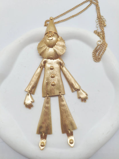 Retro Clown & Swan Pendant Sweater Necklace Rhinestone Inlaid Minimalist Metal Collar Choker Women's Fashion Accessories M101