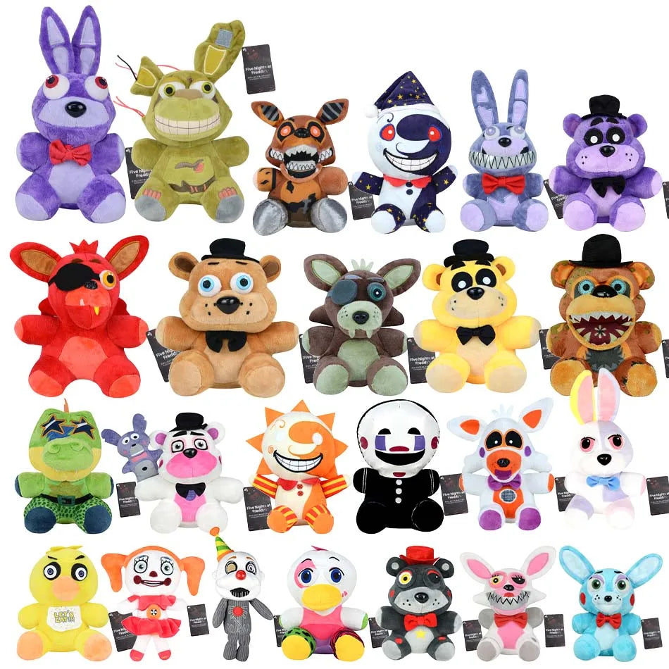 2025New FiveNight At Freddy Fnaf Cute Plush Toys Doll Bonnie Bear Foxy Cartoon Stuffed Dolls Freddy Toys For Children Fans Gi