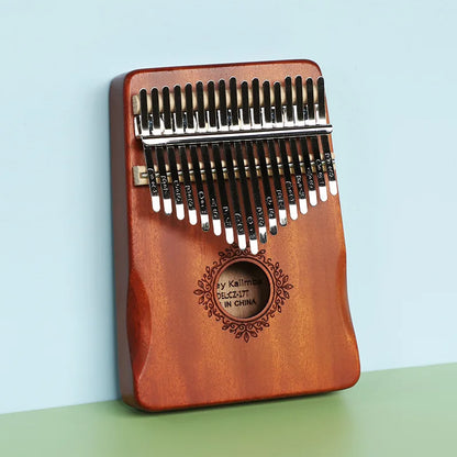 21 Key Mahogany Kalimba 17 key Thumb Piano Portable Finger Piano for Beginner Mbira Gifts for Adults/Kids