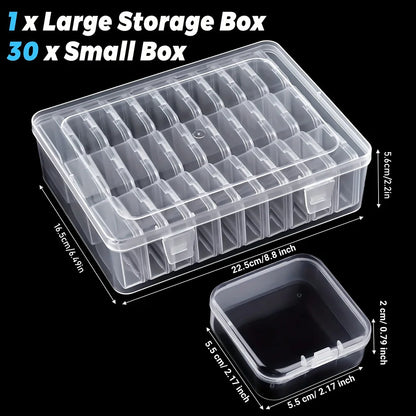 DIY Diamond Painting Embroidery Storage Box, Nail Art Jewelry Rhinestone Mosaic Storage Container, Multifunctional Storage Bo