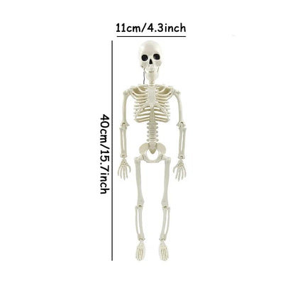 40cm Human Shape Bones Posable Skeleton,Haunted House Horror Props,Halloween Skull Skeleton Party Home Decorations DIY Suppli