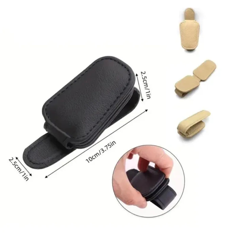 Car Sun Visor Glasses Case Holder Sunglasses Clip Ticket Card Clip Multifunction Portable Clip Auto Interior Accessories