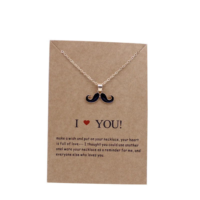 Trending Cute Classic Beard Pendant Necklace For Women Choker Chunky Necklaces Couple Friendship Party Jewelry Accessories Ne